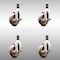 Service Caster 4 Inch 316SS High Temp Glass Filled Nylon 1-1/4 Inch Stem Caster Set Brake SCC SCC-SS316EX20S414-GFNSHT-TLB-114-4 - alternate 1
